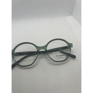 Morel Koali France Designer Eyeglasses Green Round Frames Women's Glasses‎